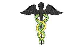 Foto tatuaje de Caduceo