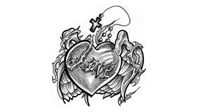 Foto tatuaje de Corazón de oro