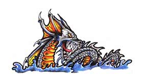 Foto tatuaje de Dragón de agua